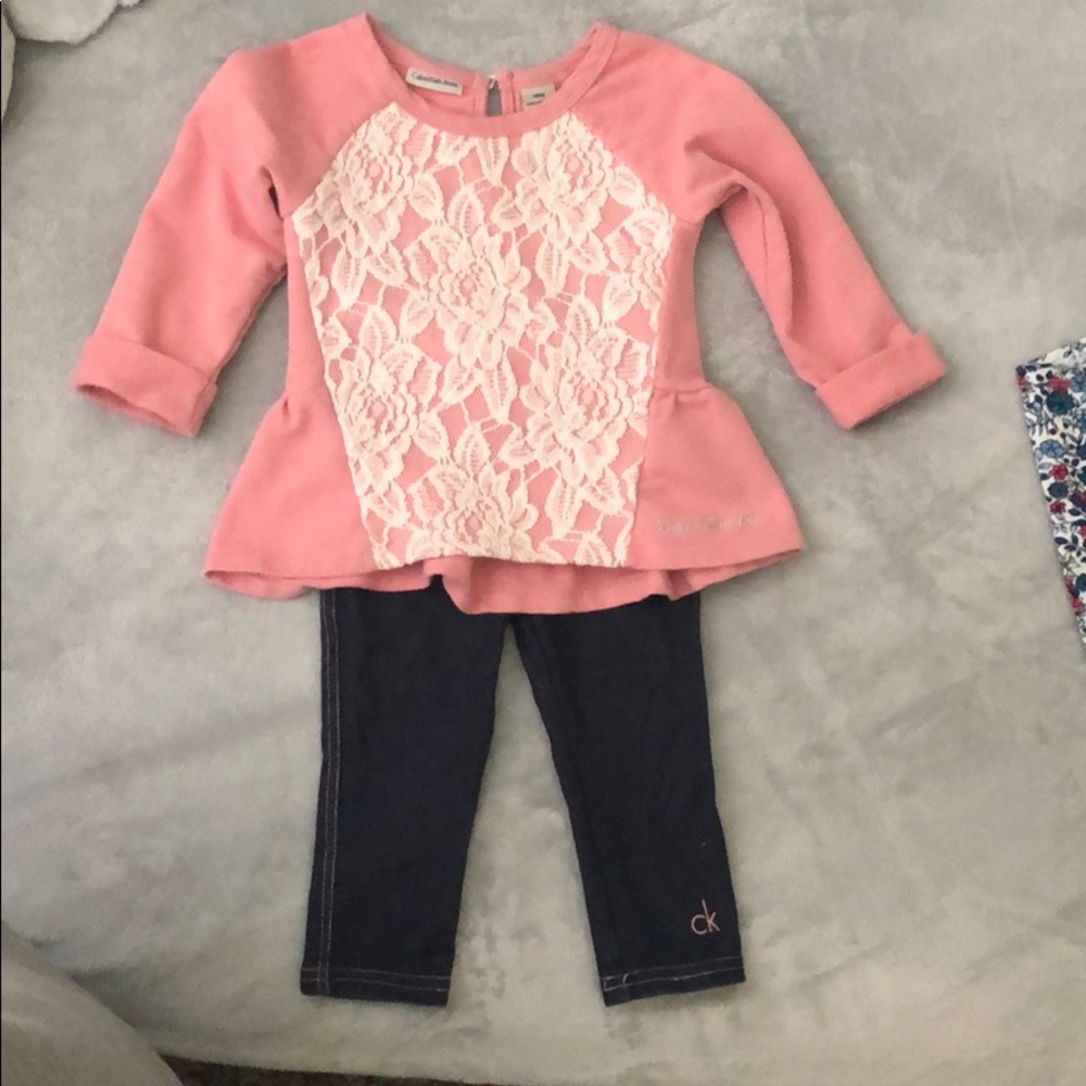 Calvin Klein Shirt/Jean Set - 18 months